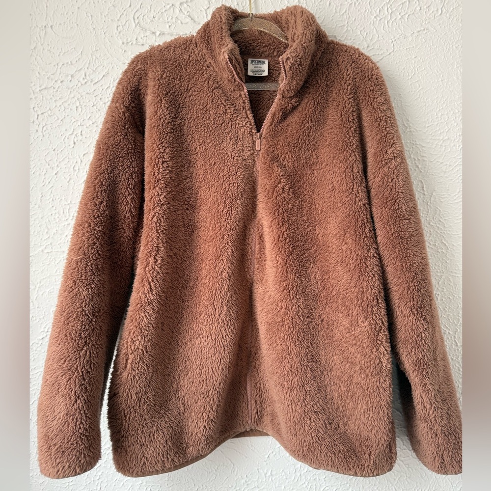 PINK Victoria's Secret Tan Fleece Jacket